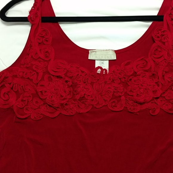 Fashque Cropped Lace Tank Top - Picture 3 of 6